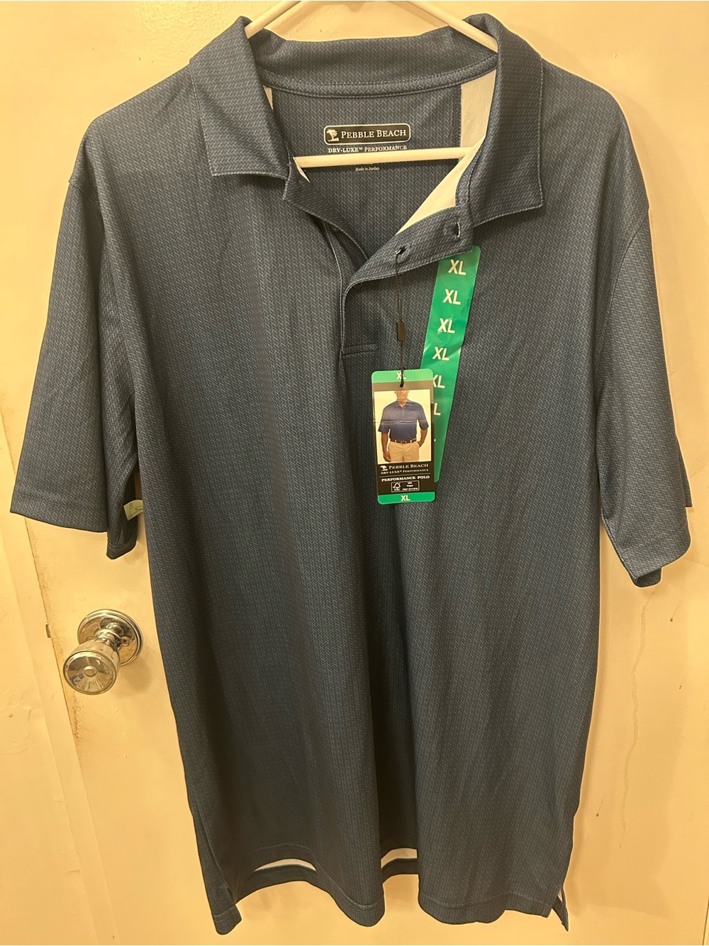 Pebble Beach Men’s Slate Blue Short Sleeve Polo Shirt